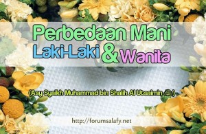 Perbedaan Mani Laki-laki dan waanita