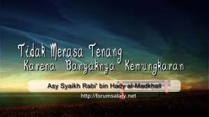 Tidak Merasa Tenang Melihat Kemungkaran